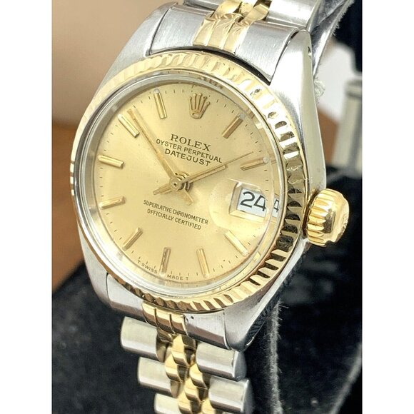 Rolex Accessories - Rolex Datejust Women's Watch 6917 Vintage Swiss Automatic Steel 18k Gold 26mm
